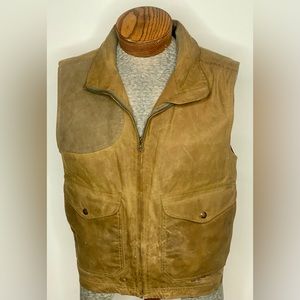 Filson DISCONTINUED Tin Cloth waxed cotton vest, Size M, YKK zipper